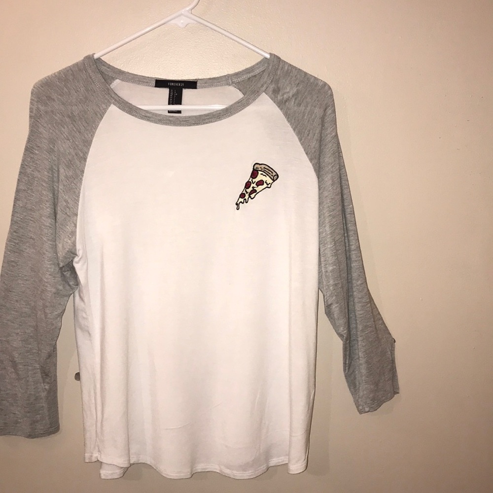 White and grey long sleeve